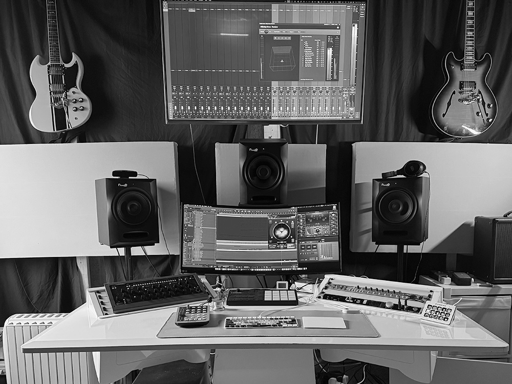 Music production studio equipment